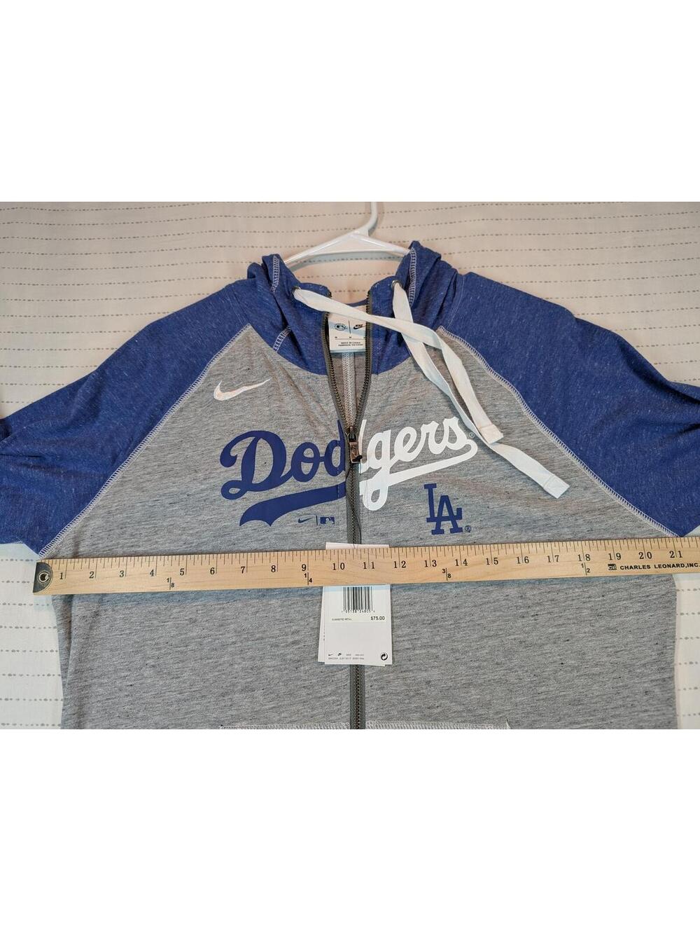 Nike Los Angeles Dodgers MLB Full Zip Hoodie Sweatshirt Jacket Womens Medium - Picture 7 of 8